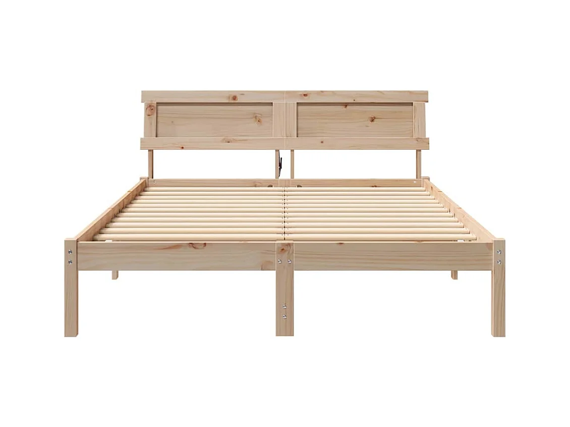 Cadre de lit Marron 120 x 200 cm Bois massif en pin