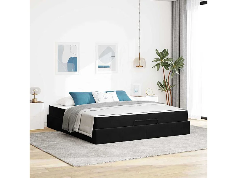 Bedframe Zwart 180 x 200 cm Fluweel
