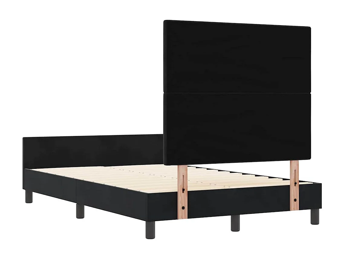 Estructura de cama con cabecera Negro 120 x 200 cm Terciopelo