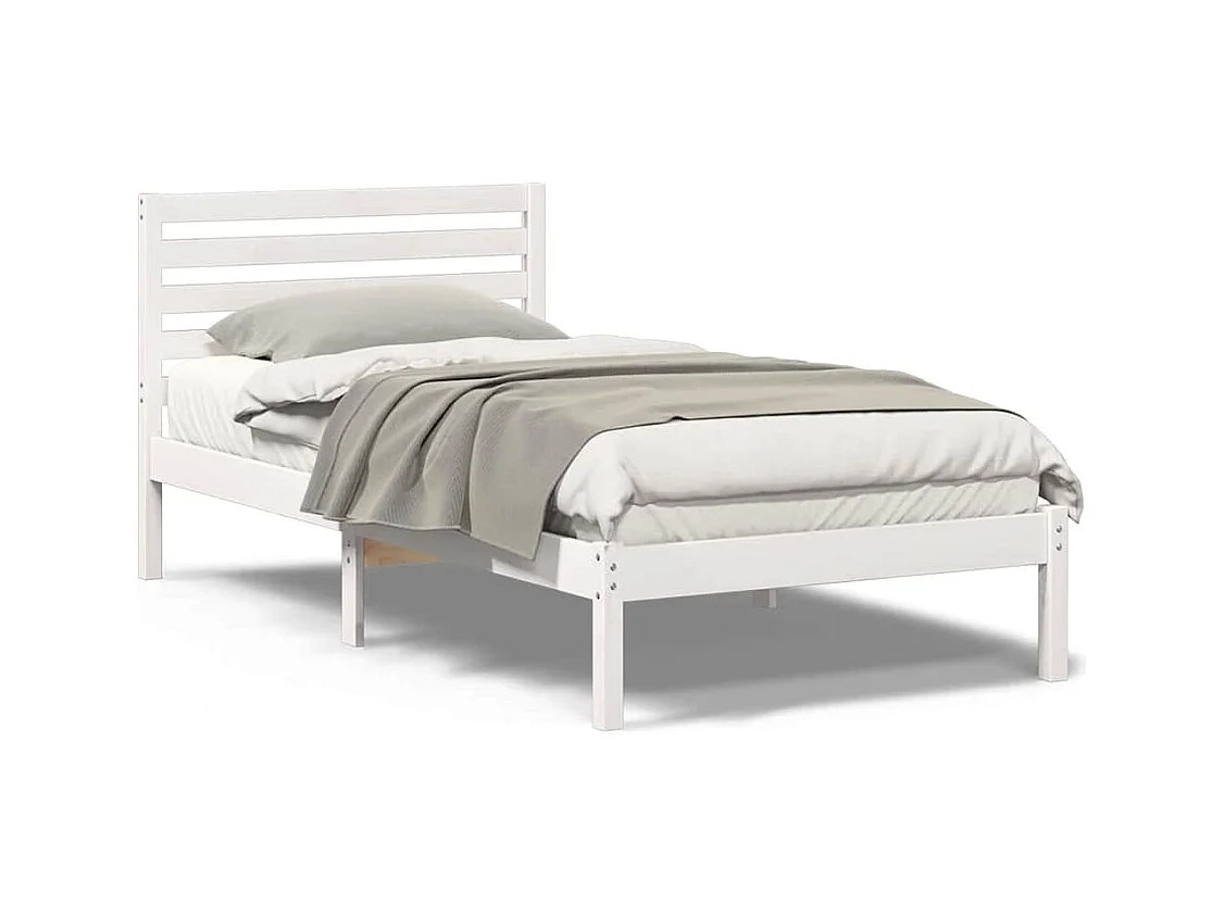 Cadre de lit Blanc 80 x 200 cm Bois massif en pin