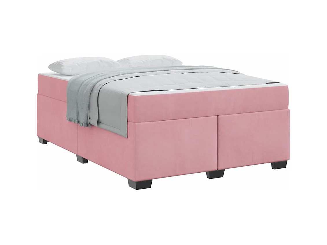 Cadre de lit avec matelas Rose 160 x 200 cm Velours