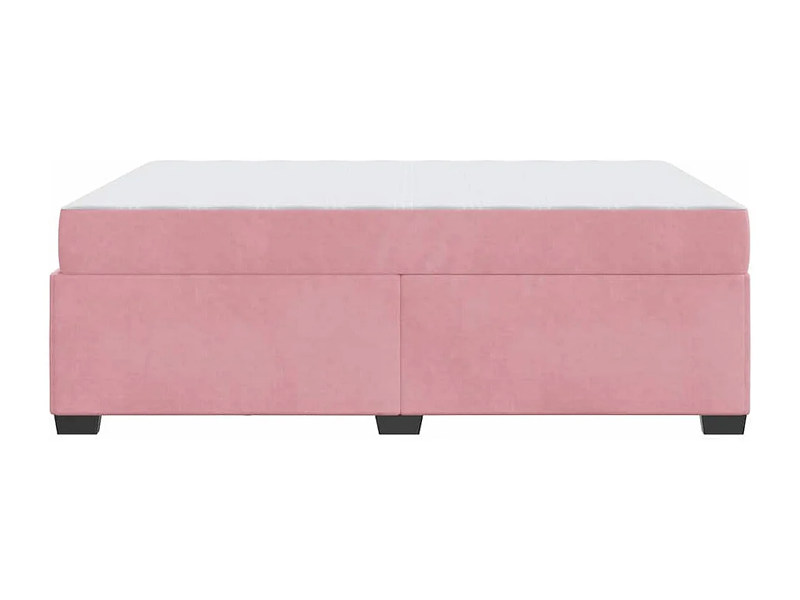 Cadre de lit avec matelas Rose 160 x 200 cm Velours