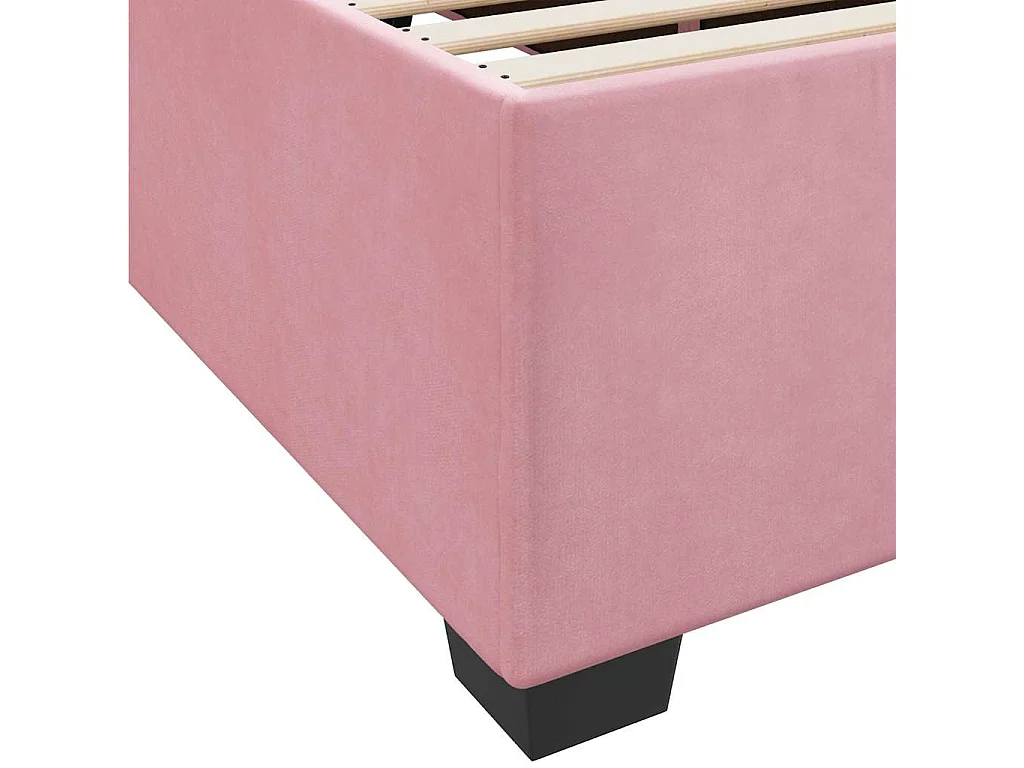 Cadre de lit avec matelas Rose 160 x 200 cm Velours