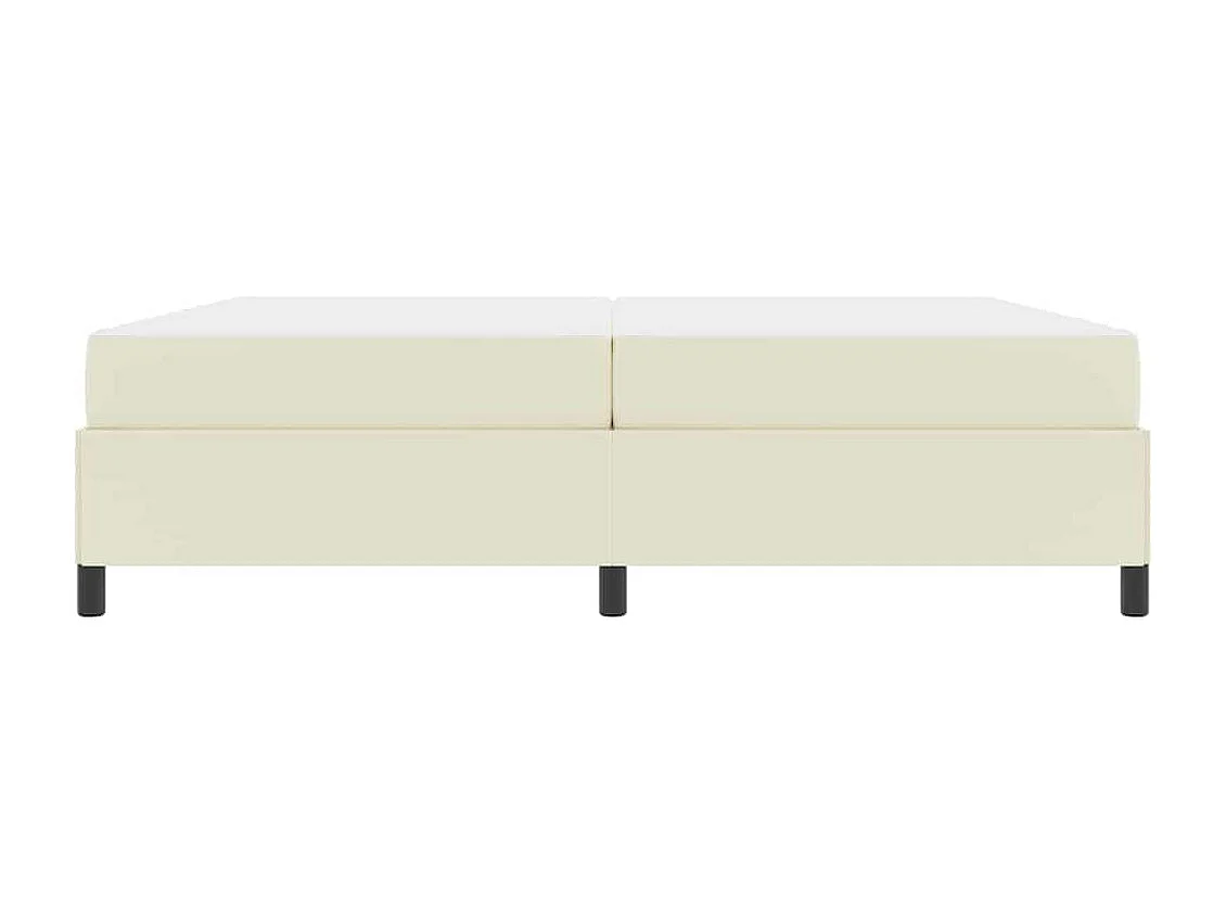 Estrutura de cama com colchão com colchão Creme 200 x 200 cm