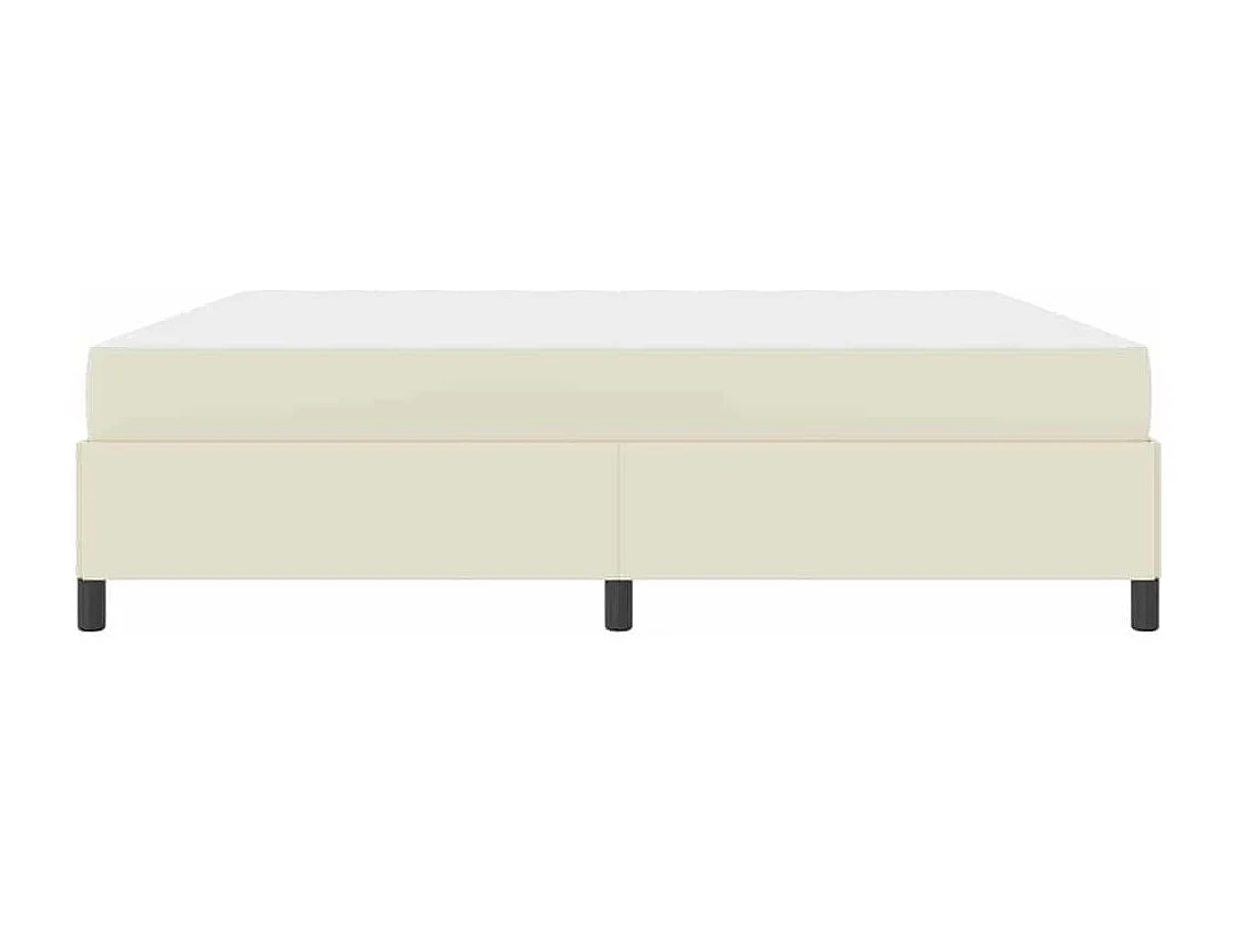 Estrutura de cama com colchão com colchão Creme 200 x 200 cm