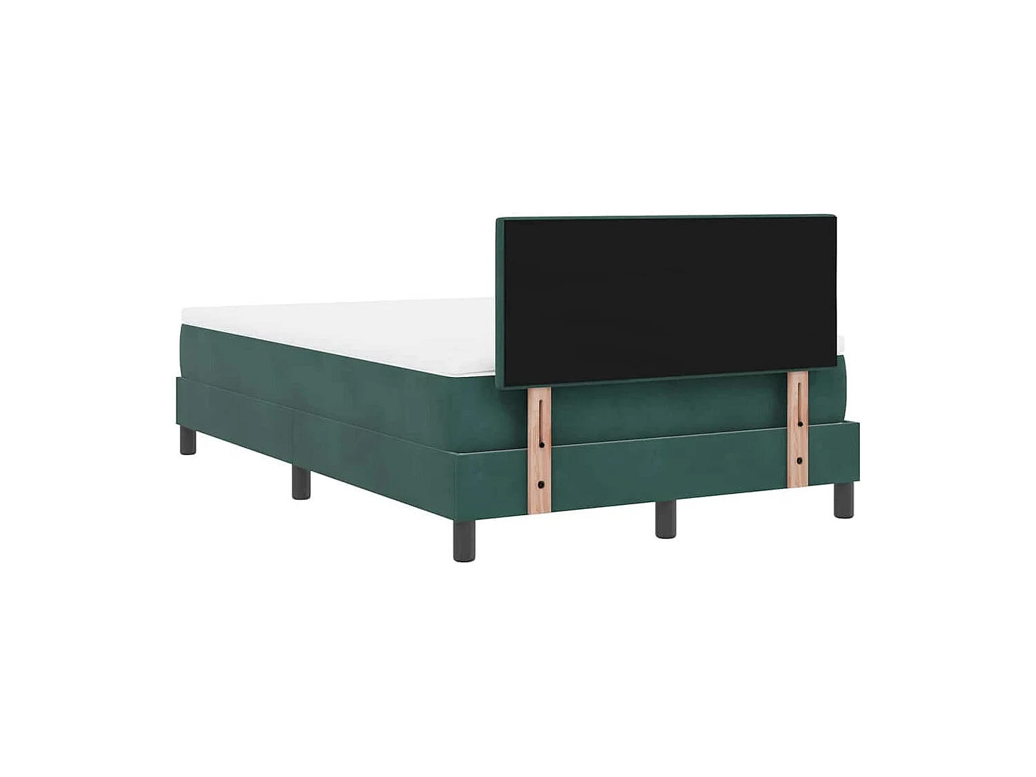 Cama tipo Box Spring Verde oscuro 120 x 190 cm Terciopelo
