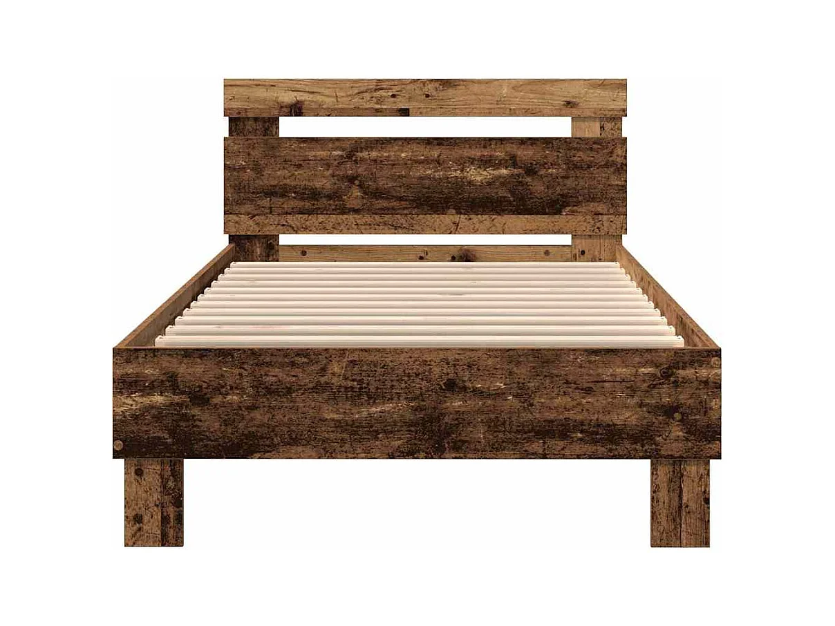 Estructura de cama con cabecera Madera vieja 100 x 200 cm