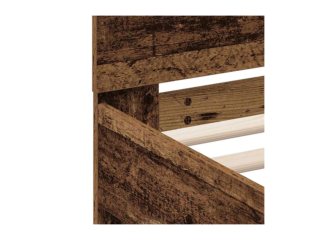 Estructura de cama con cabecera Madera vieja 100 x 200 cm