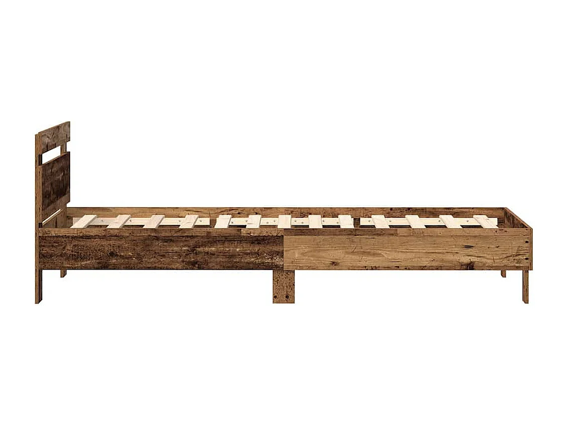 Bedframe met hoofdeinde Oud hout 100 x 200 cm Bewerkt hout
