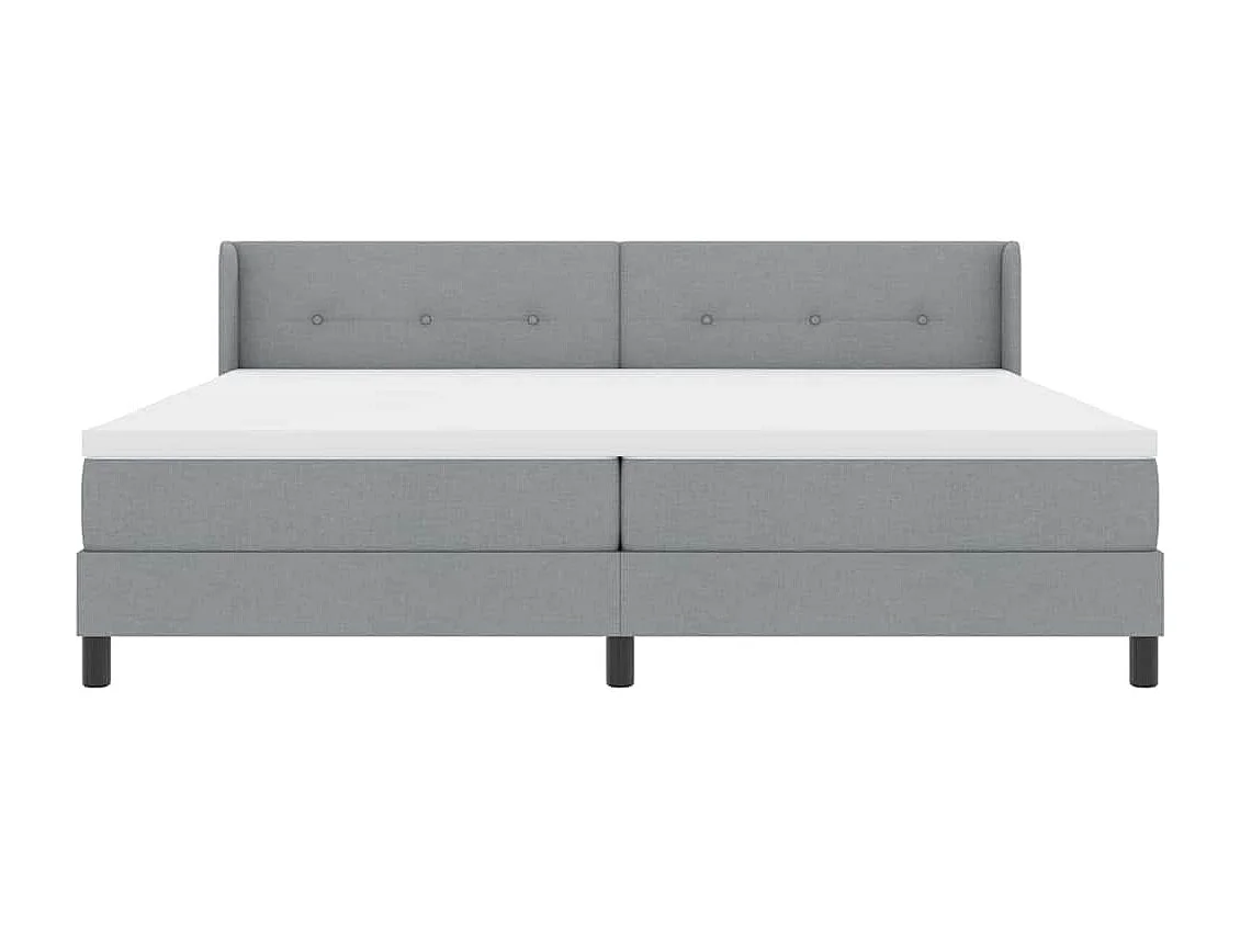 Cadre de lit avec matelas avec matelas Gris clair 200 x 200 cm