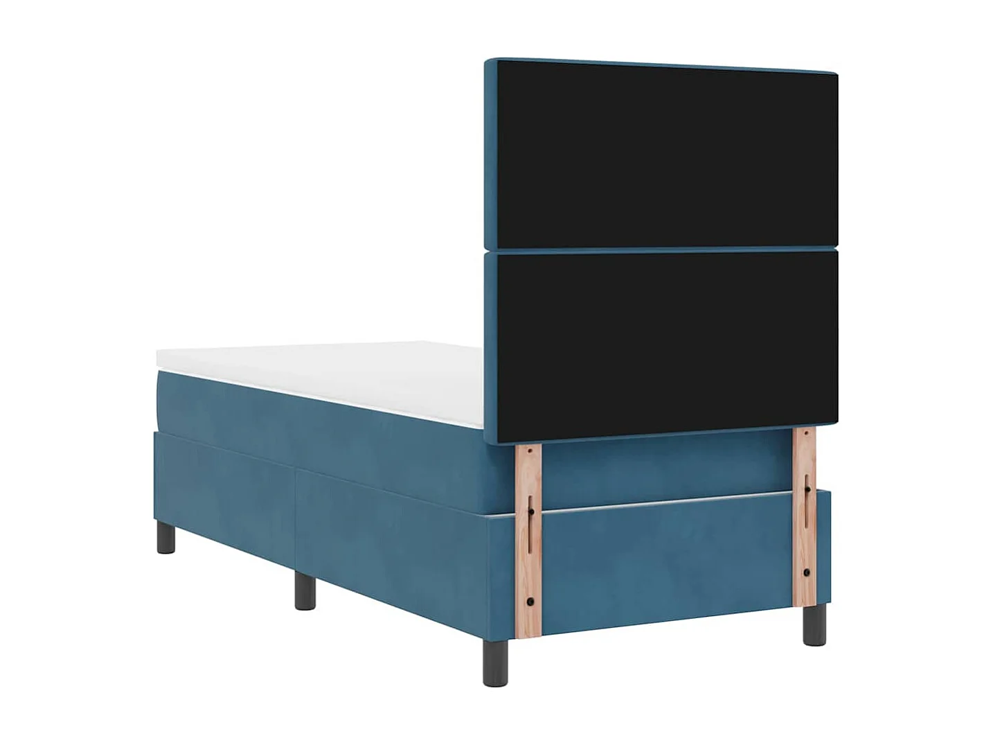 Cama tipo Box Spring Azul oscuro 100 x 200 cm Terciopelo