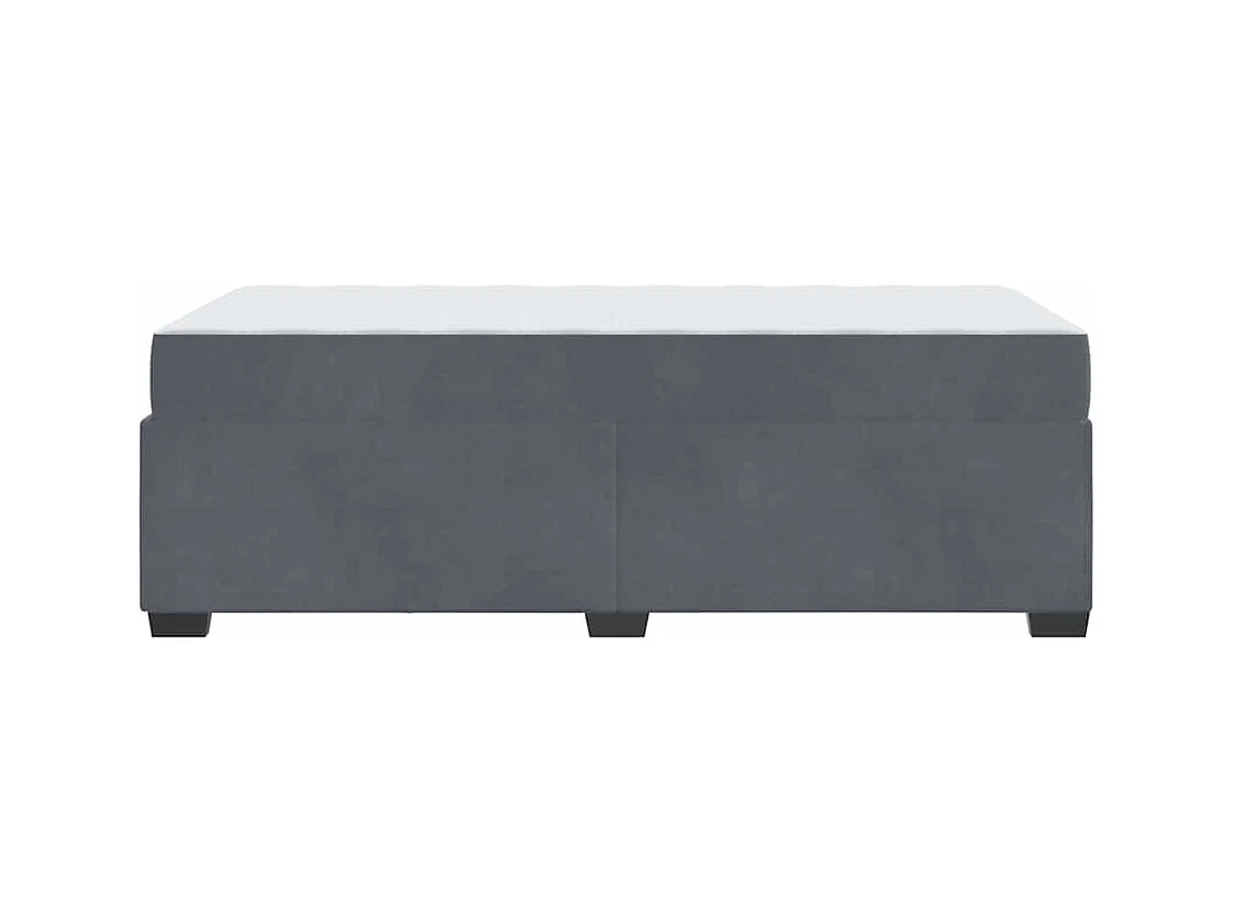 Cadre de lit avec matelas Gris foncé 80 x 200 cm Velours