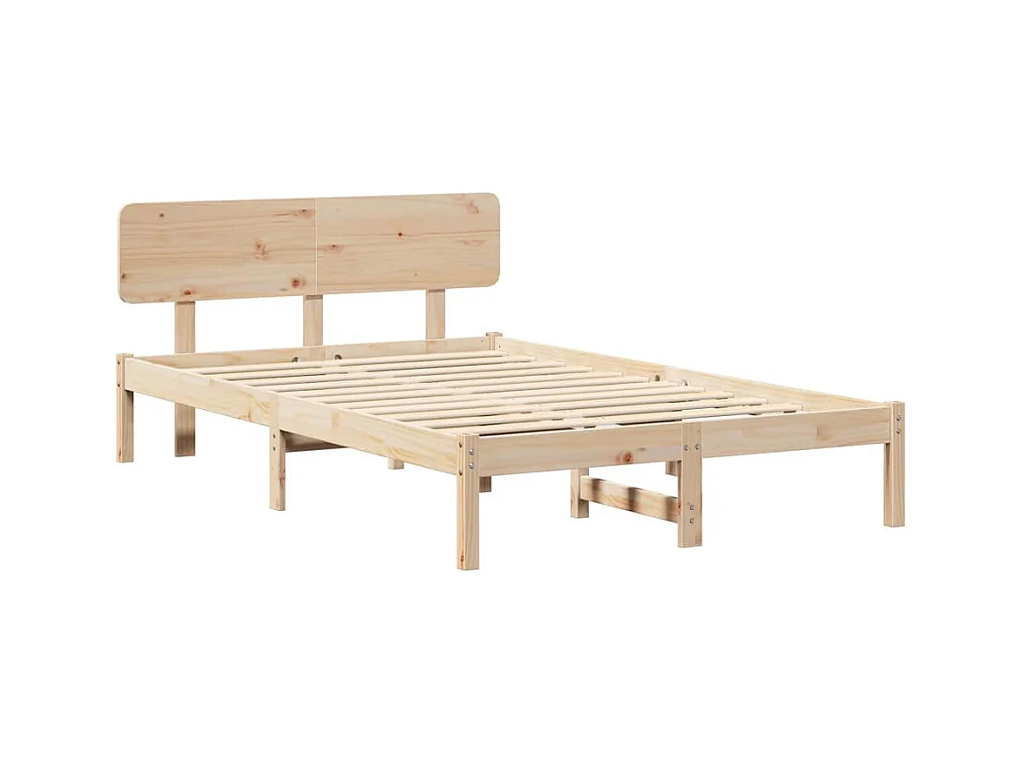 Bedframe met hoofdeinde Naturel 120 x 190 cm