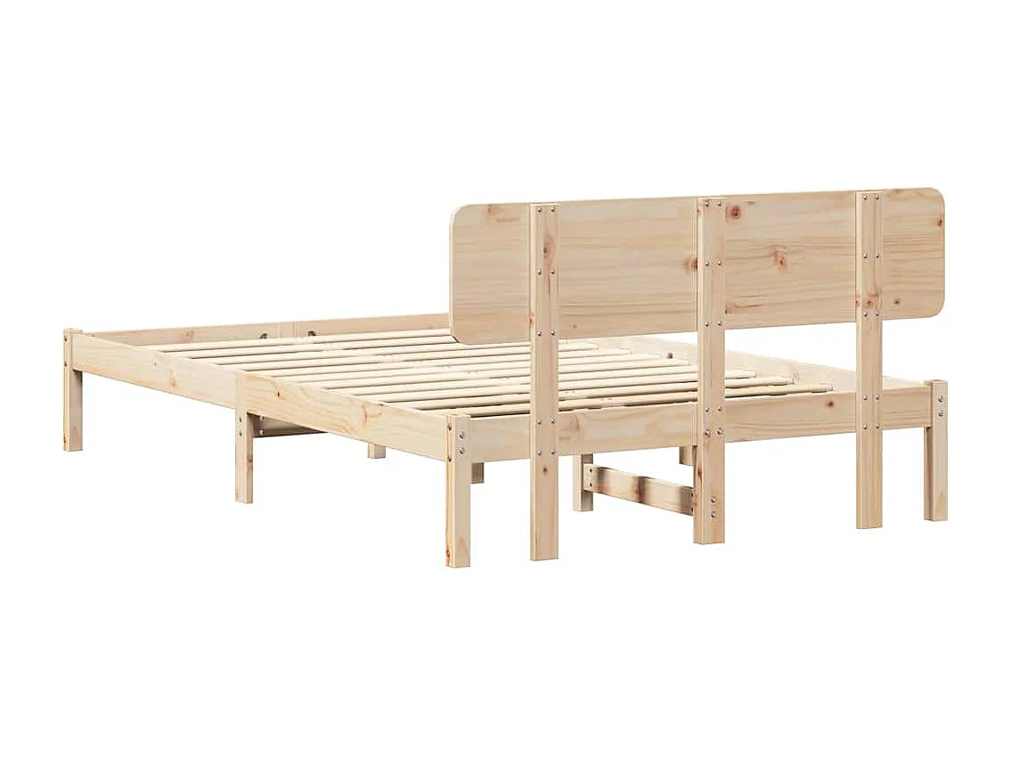Bedframe met hoofdeinde Naturel 120 x 190 cm