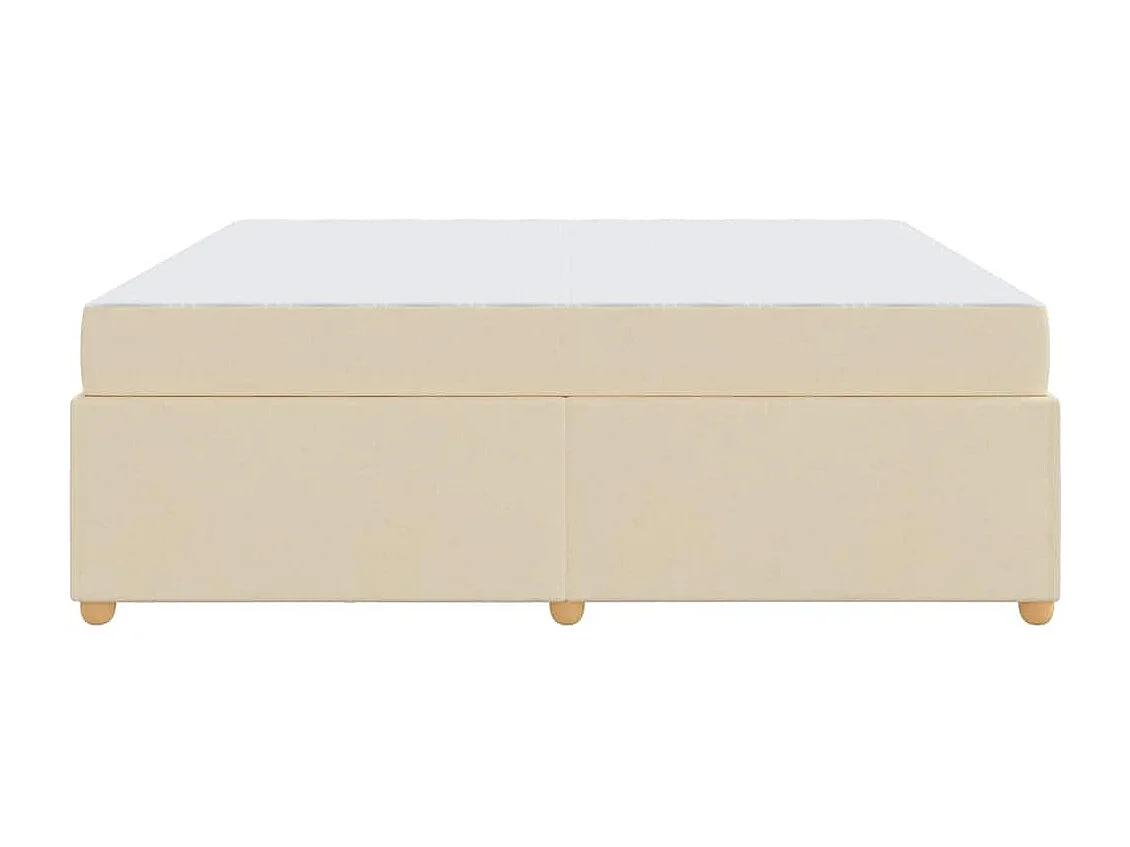 Cadre de lit avec matelas Crème 180 x 200 cm tissu