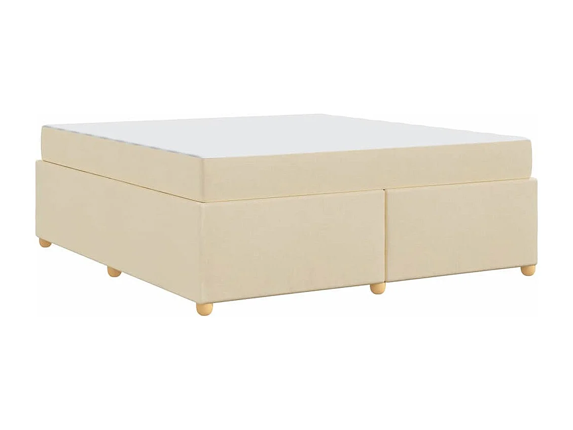 Estructura de cama con colchón Crema 180 x 200 cm tela