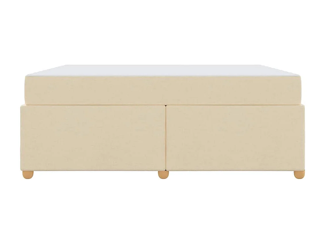 Estructura de cama con colchón Crema 180 x 200 cm tela