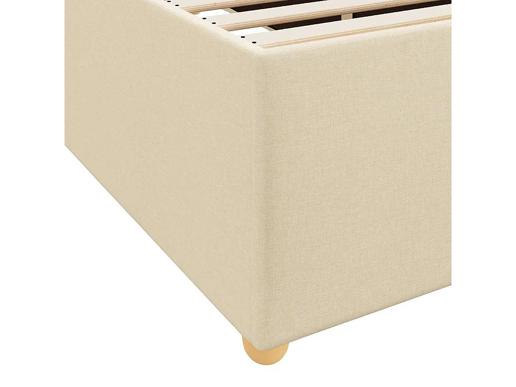 Estructura de cama con colchón Crema 180 x 200 cm tela
