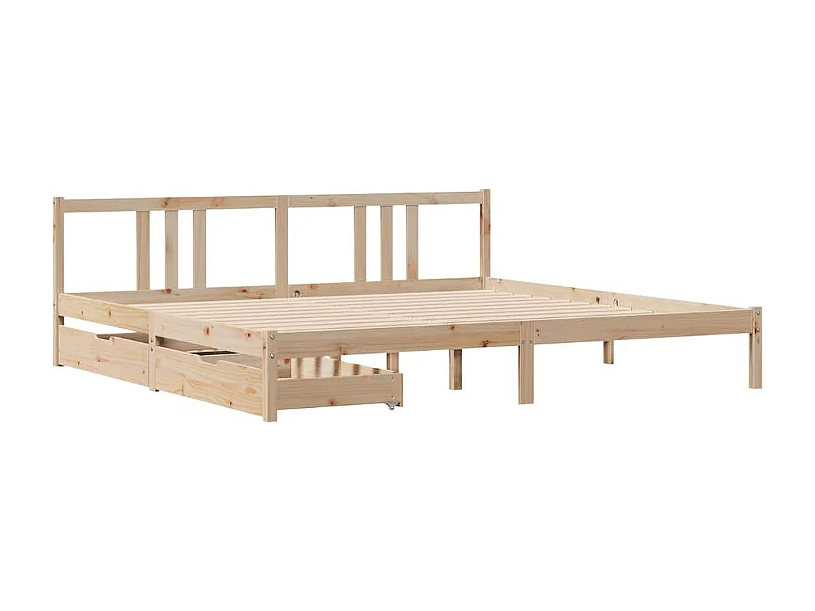 Cadre de lit sans matelas 180x200 cm bois massif de pin