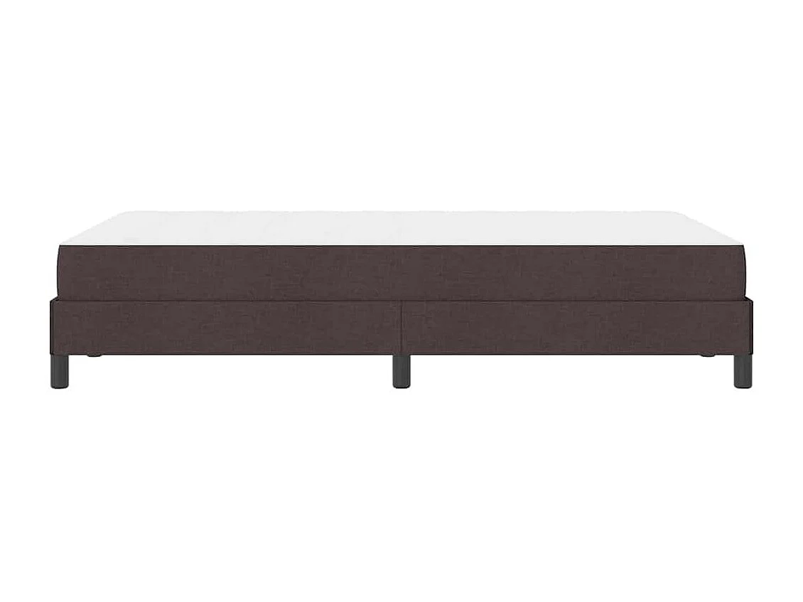 Cama tipo Box Spring Marrón oscuro 120 x 200 cm tela