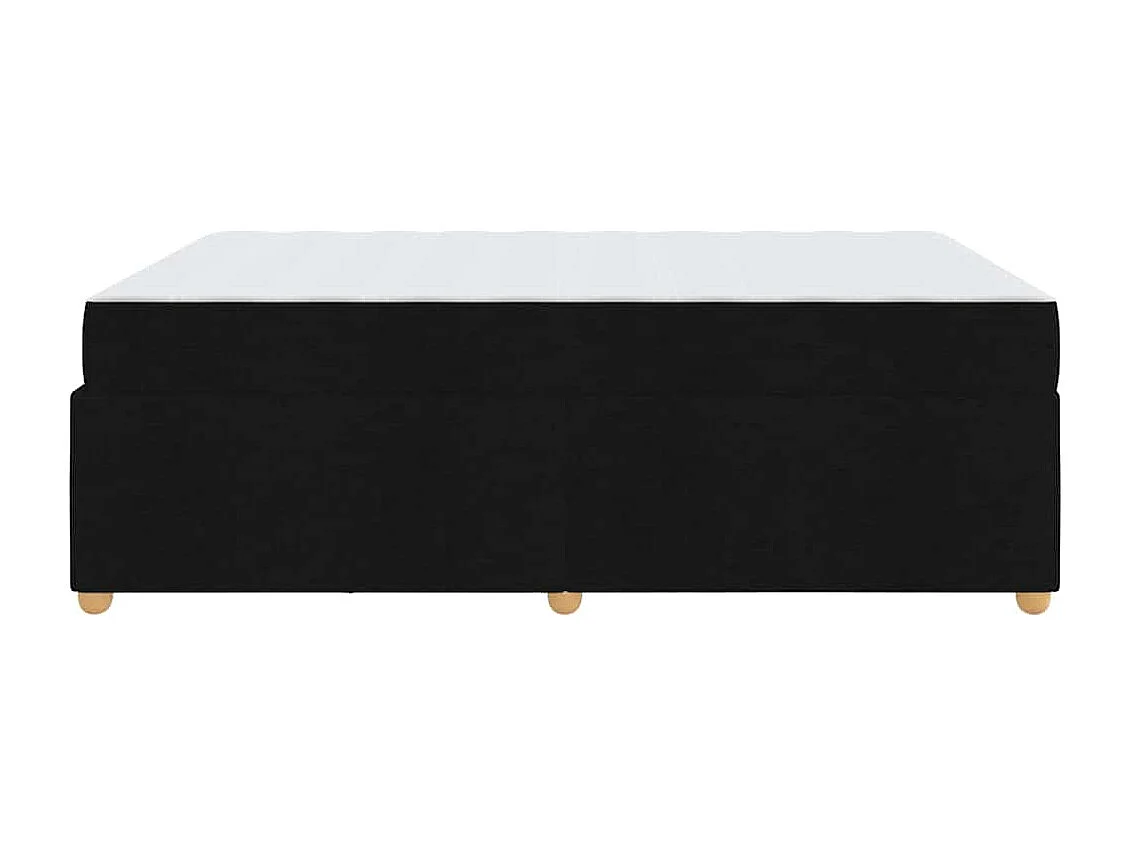 Cadre de lit avec matelas Noir 160 x 200 cm tissu