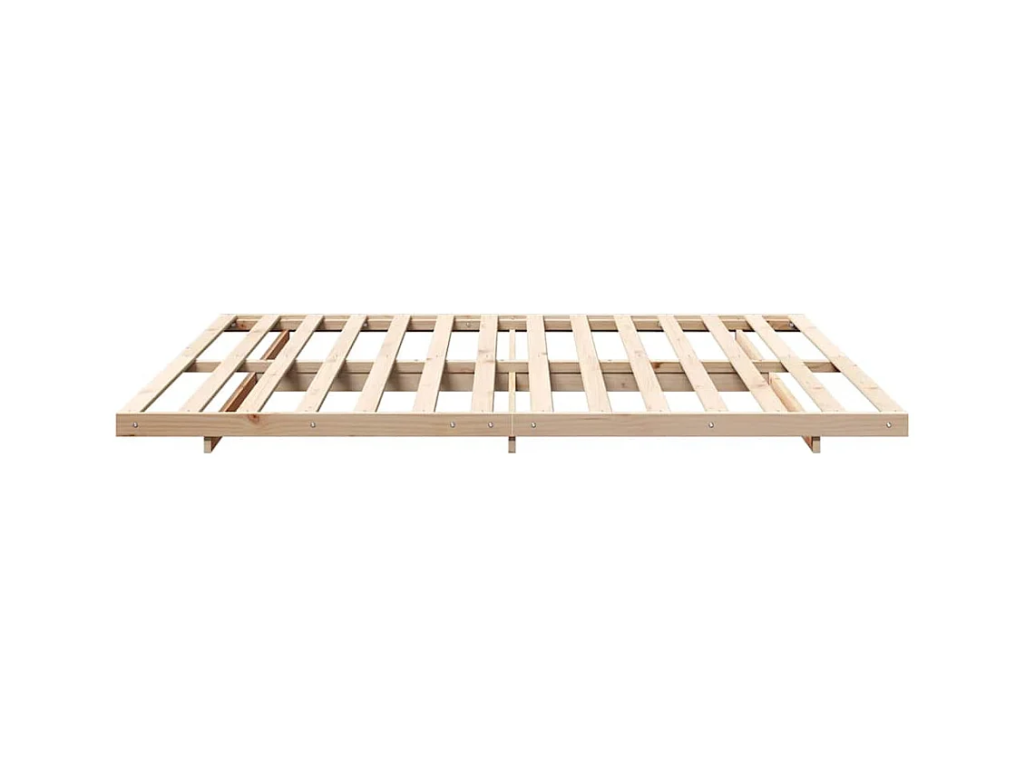 Estructura de cama Marrón 180 x 220 cm Madera maciza de pino