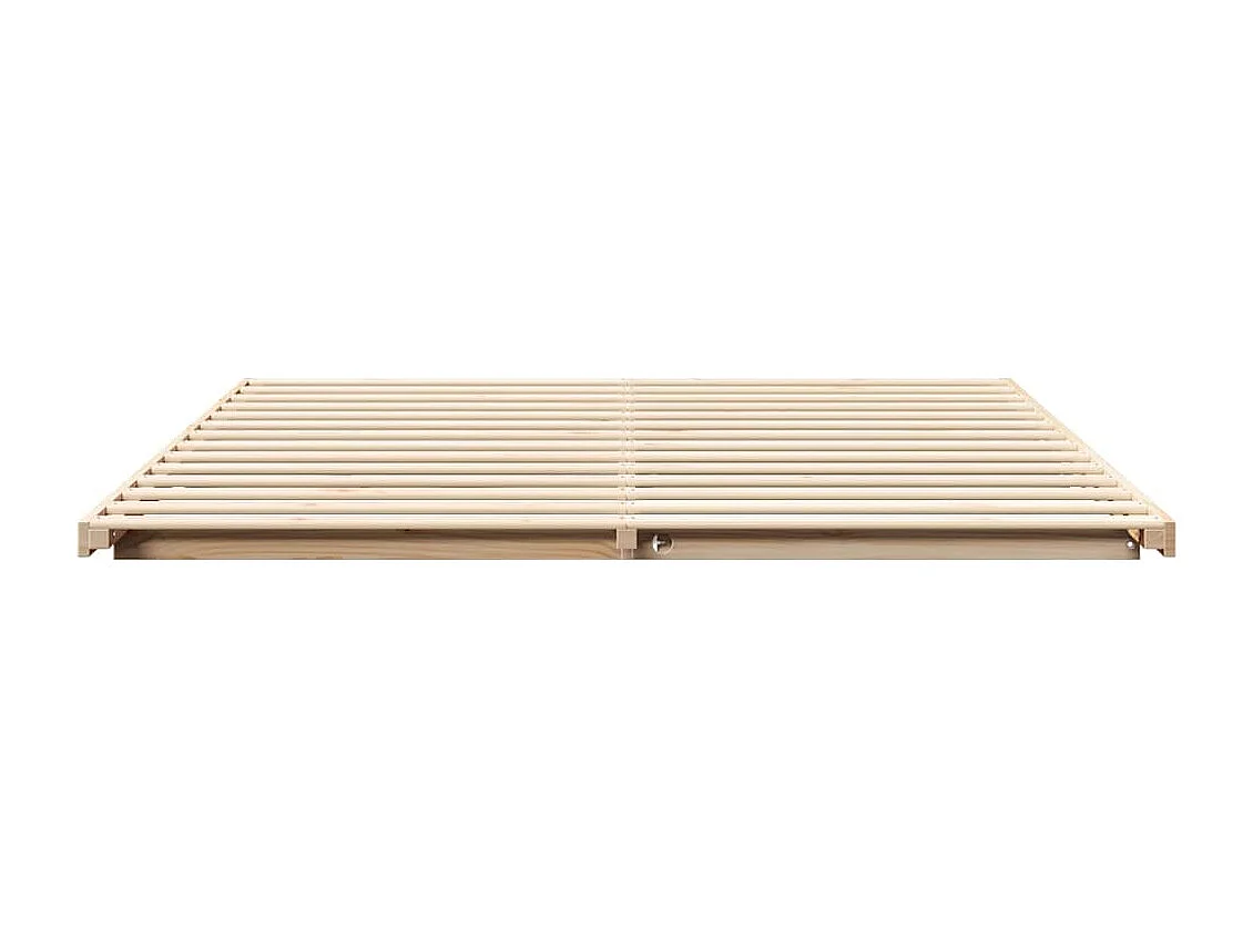 Estructura de cama Marrón 180 x 220 cm Madera maciza de pino