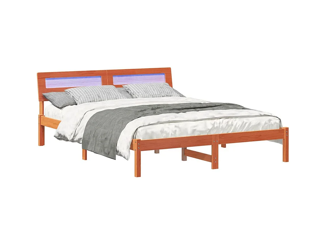 Bedframe Wasbruin 140 x 200 cm Massief grenenhout