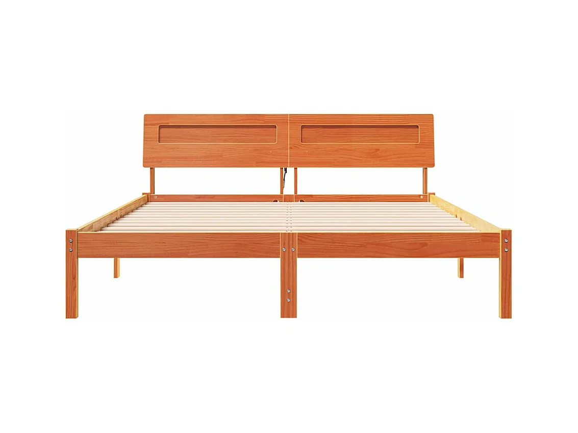 Bedframe Wasbruin 140 x 200 cm Massief grenenhout