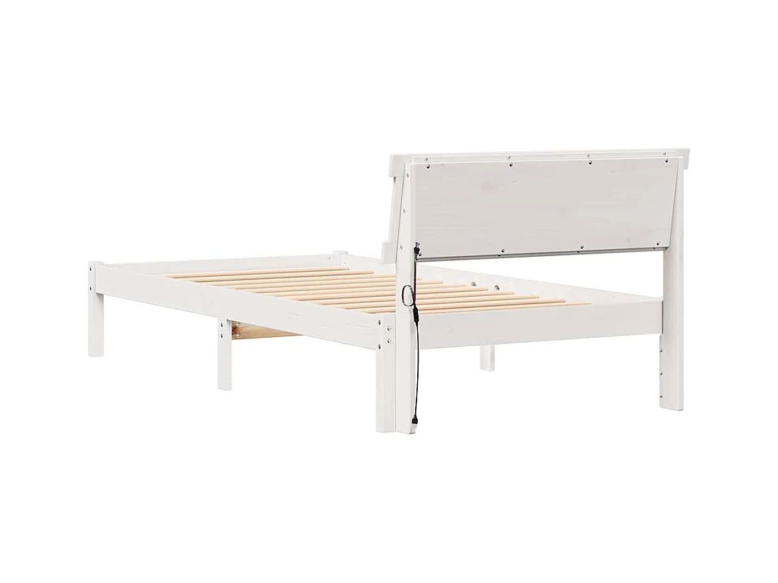 Estructura de cama Blanco 75 x 190 cm Madera maciza de pino