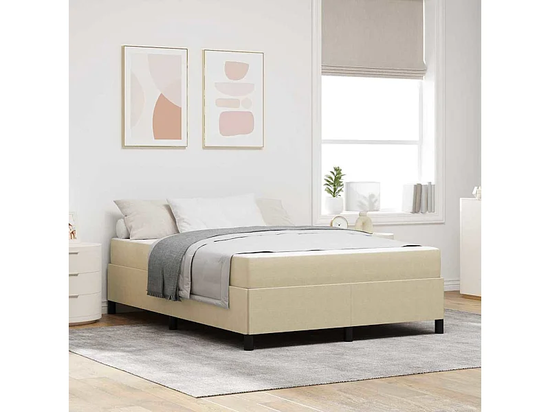 Bedframe Lichtgroen Grijs 160 x 200 cm Katoenen stof