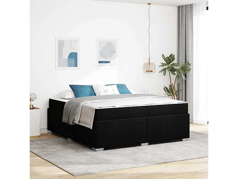 Bedframe Zwart 180 x 200 cm Stof