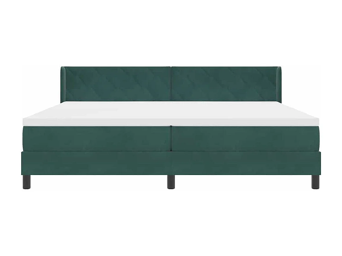 Cadre de lit avec matelas noir 100x200 cm en velours