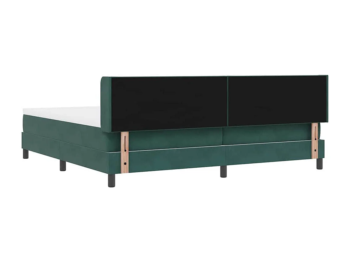 Cadre de lit avec matelas noir 100x200 cm en velours