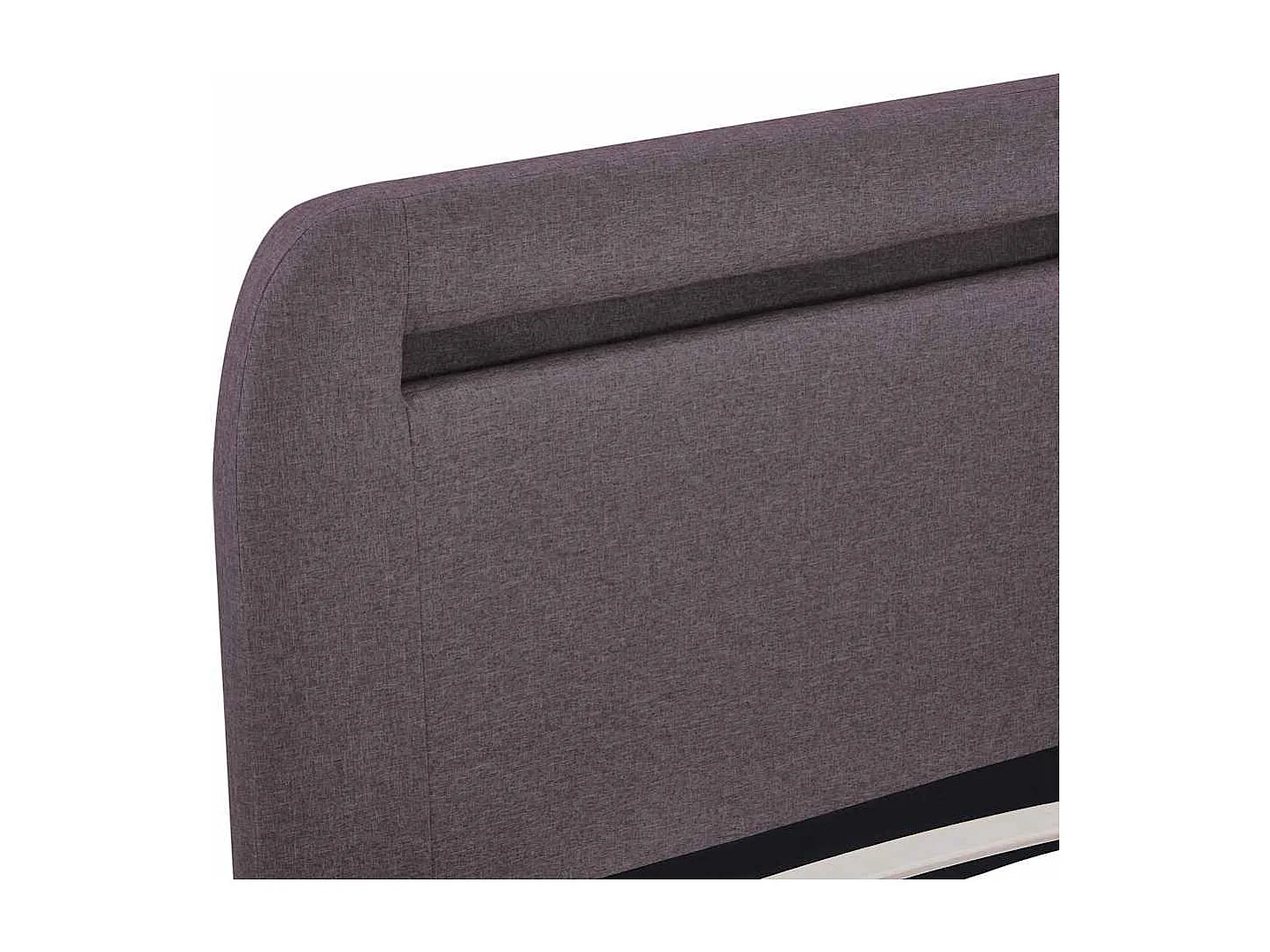Cadre de lit avec LED sans matelas taupe tissu 150x200 cm