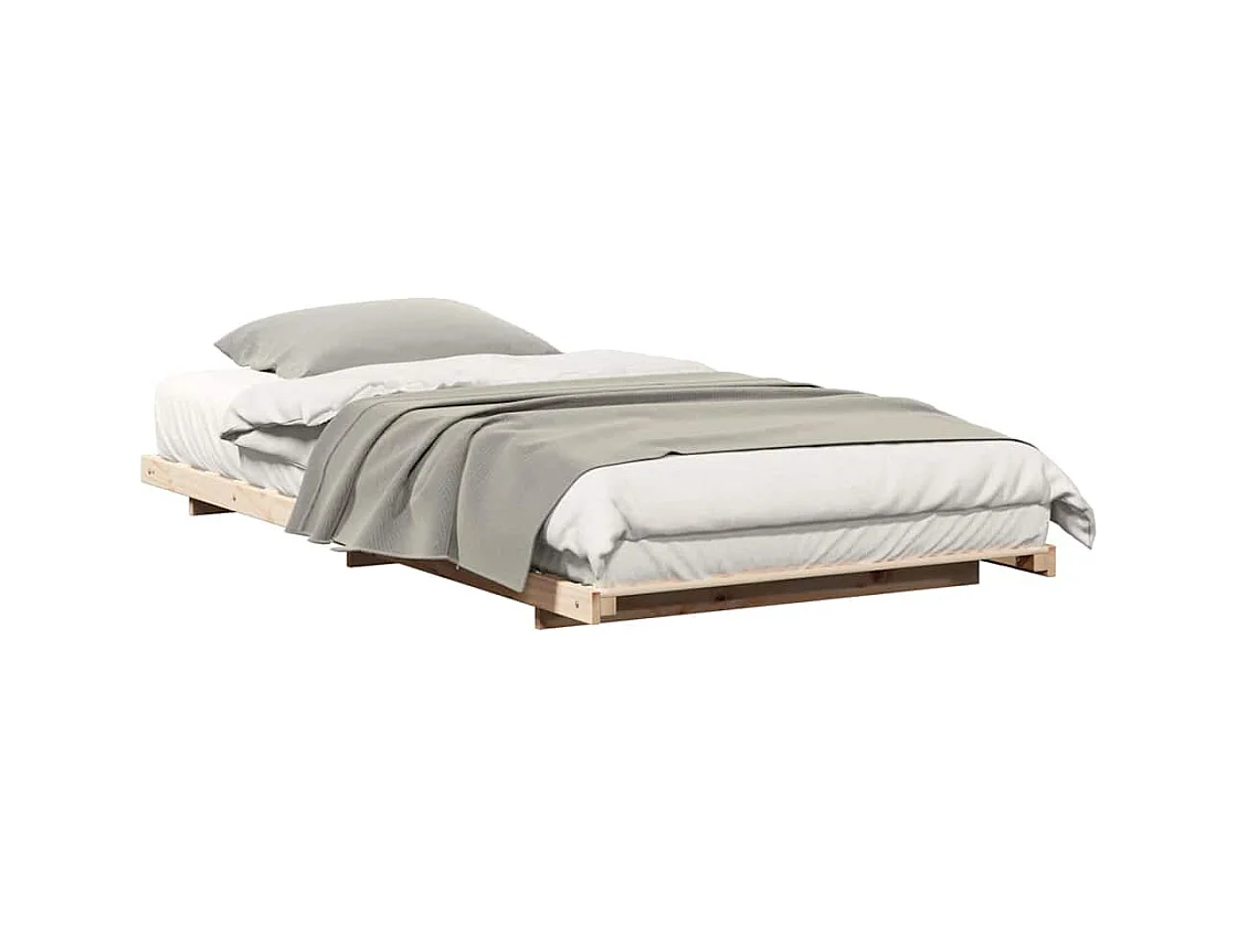 Estrutura de cama de chão Castanho 100 x 200 cm