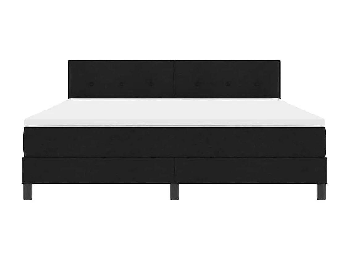 Boxspringbed met matras met matras Zwart 180 x 200 cm Stof