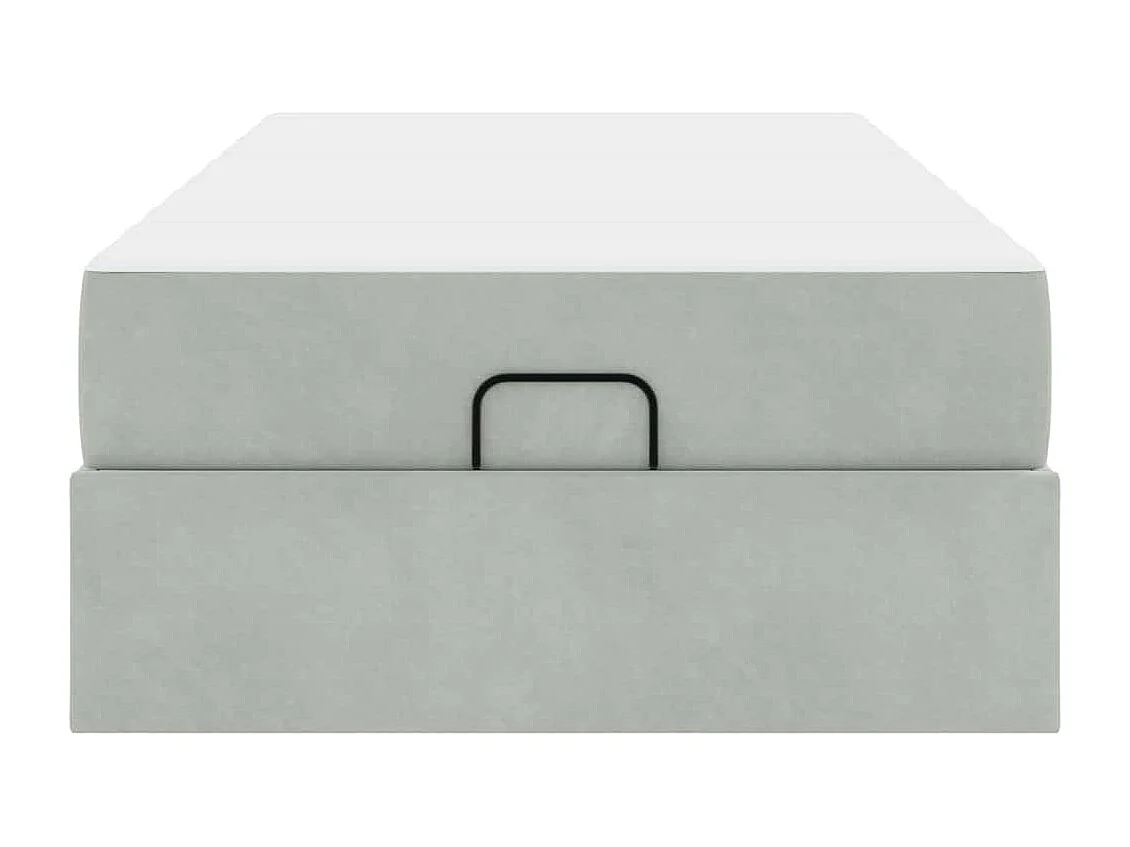 Estructura de cama Gris claro 100 x 200 cm Terciopelo