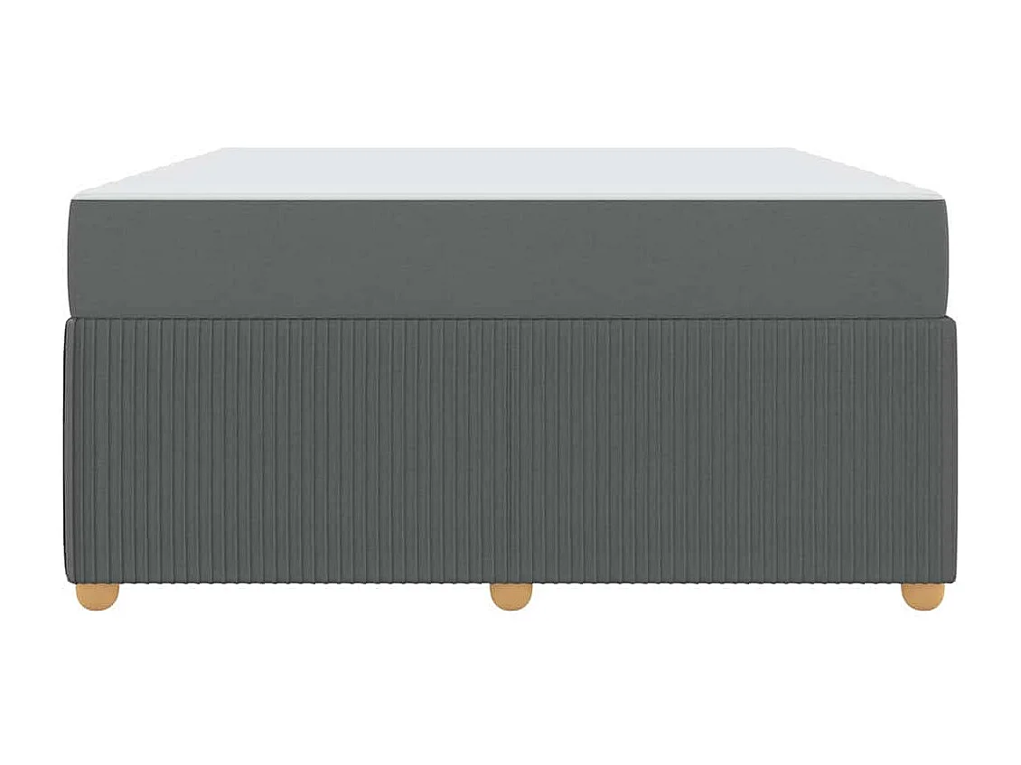 Bedframe met matras met matras Donkergrijs 160 x 200 cm Stof