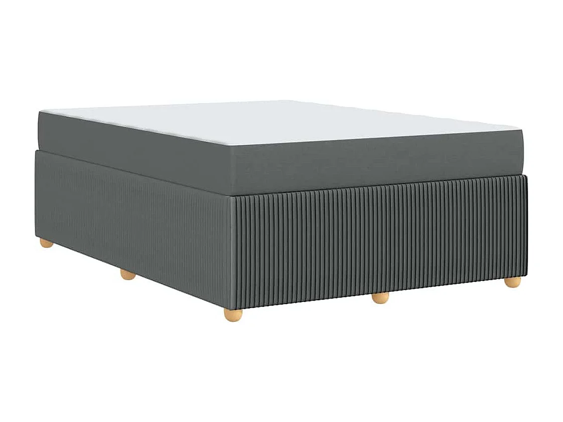 Bedframe met matras met matras Donkergrijs 160 x 200 cm Stof