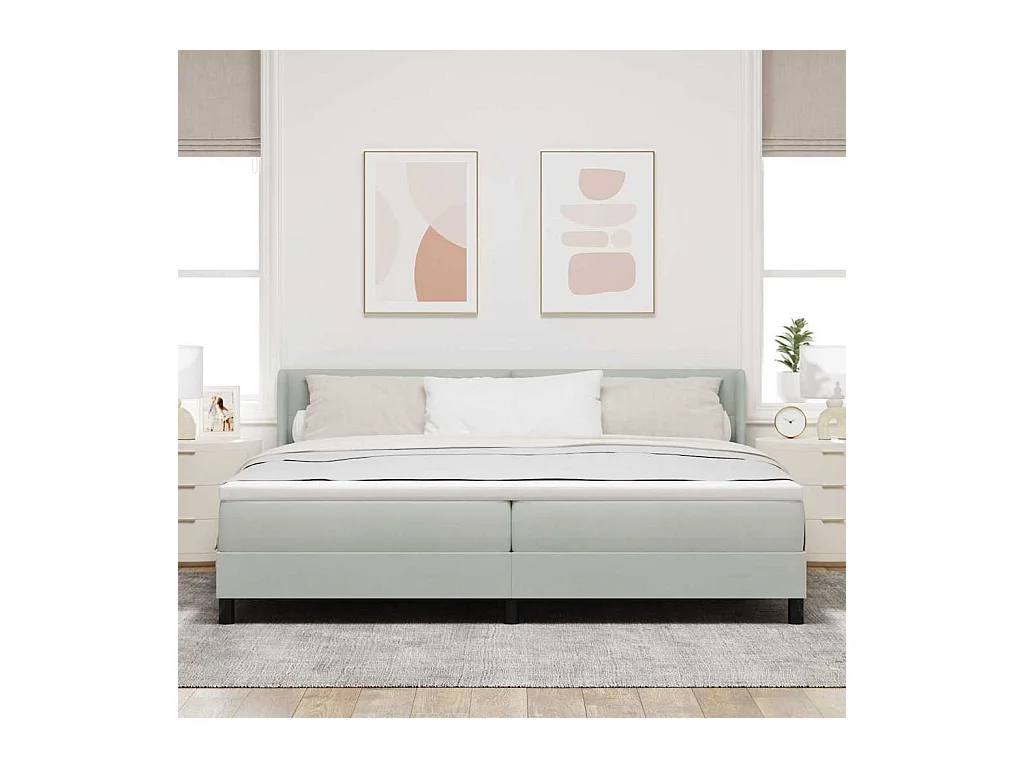 Cadre de lit avec matelas noir 100x200 cm en velours