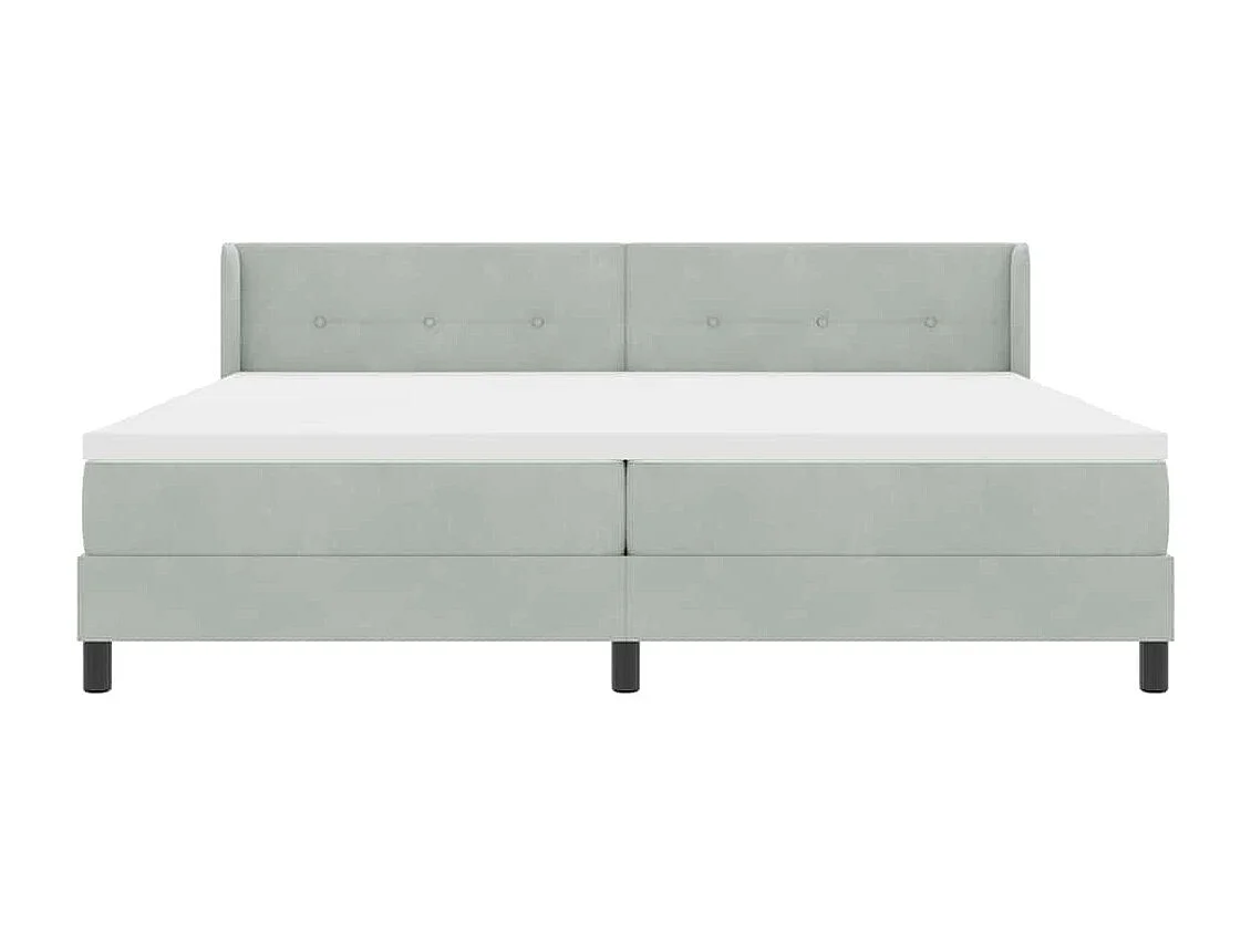 Cadre de lit avec matelas noir 100x200 cm en velours