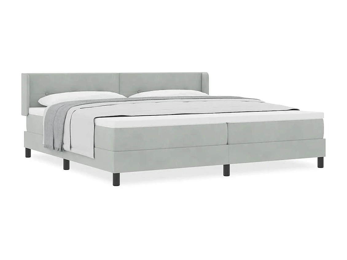 Cadre de lit avec matelas noir 100x200 cm en velours