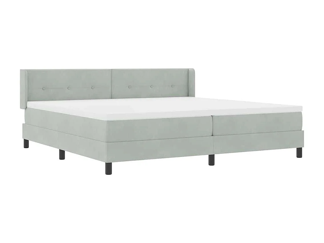 Cadre de lit avec matelas noir 100x200 cm en velours