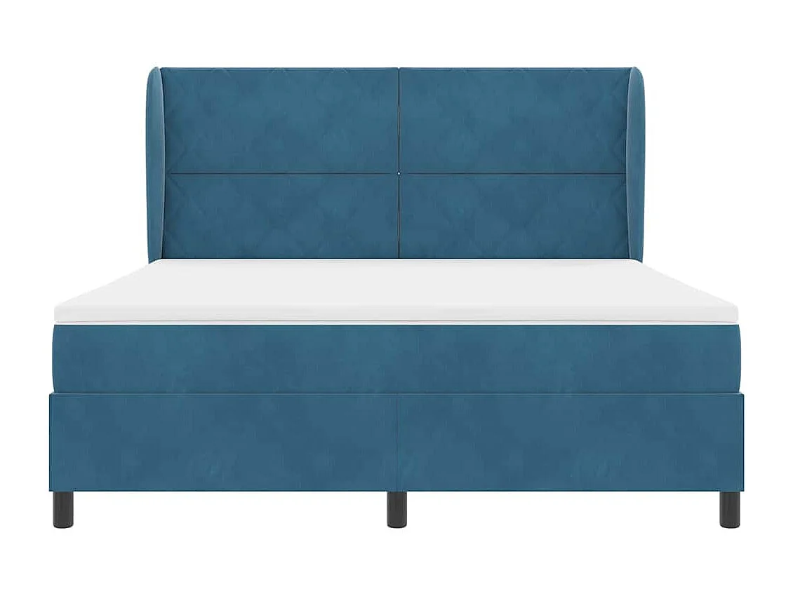 Cama tipo Box Spring Azul oscuro 180 x 200 cm Terciopelo