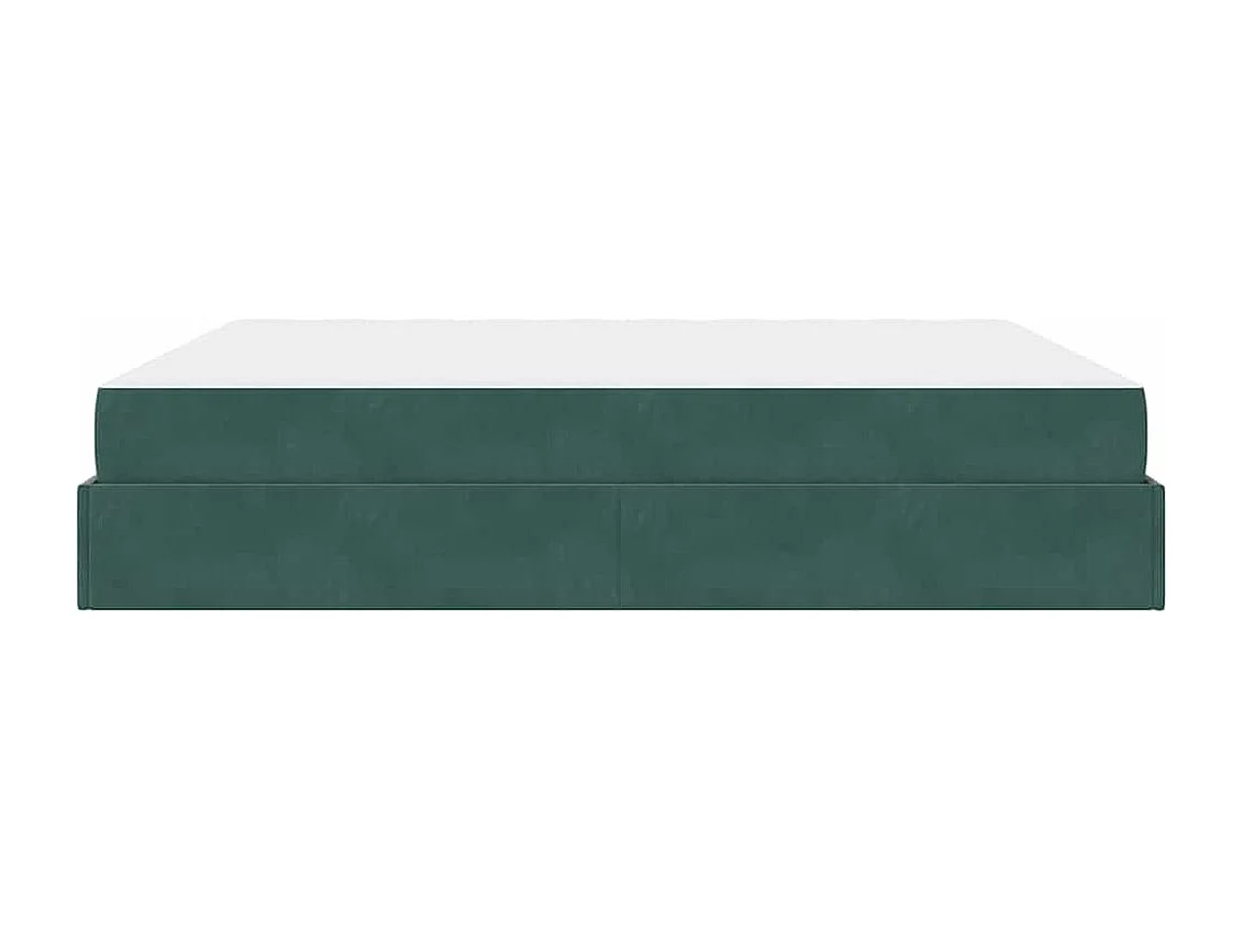Estructura de cama Verde oscuro 180 x 200 cm Terciopelo