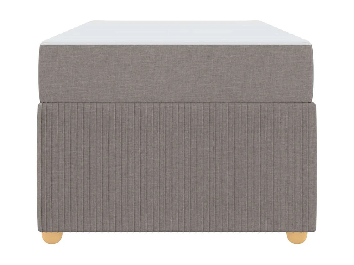 Cadre de lit avec matelas avec matelas Taupe 100 x 200 cm tissu
