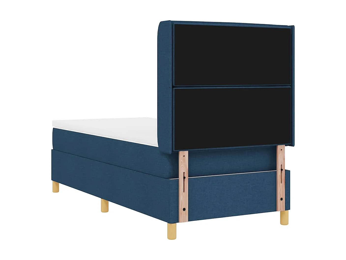 Cama con Somier con colchón con cabecera Azul 90 x 200 cm tela