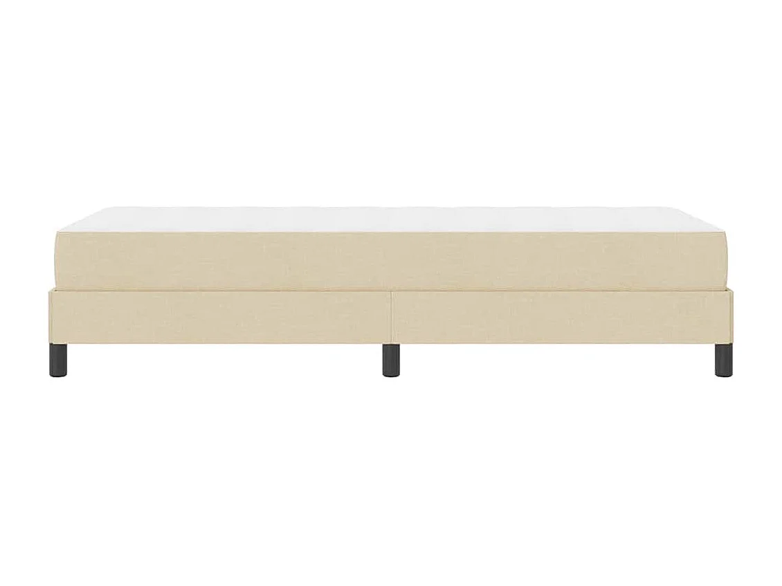 Cama Box com colchão Creme 90 x 190 cm tecido