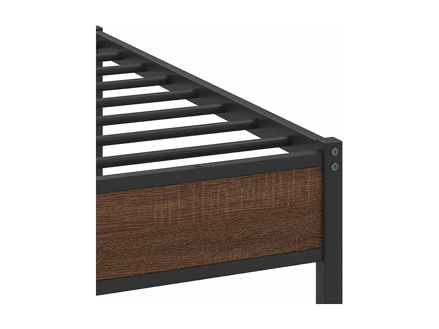 Bedframe zonder matras metaal bruin eikenkleur 180x200 cm